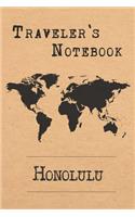 Traveler's Notebook Honolulu: 6x9 Travel Journal or Diary with prompts, Checklists and Bucketlists perfect gift for your Trip to Honolulu (United States) for every Traveler