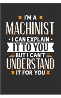 I'm A Machinist I can explain it to you but I can't understand it for you: Small Business Planner 6 x 9 100 page to organize your time, sales, profit, ideas and notes.