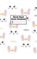 Blank Sheet Music Notebook: Easy Blank Staff Manuscript Book Large 8.5 X 11 Inches Musician Paper Wide 12 Staves Per Page for Piano, Flute, Violin, Guitar, Trumpet, Drums, Cell