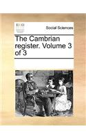 The Cambrian Register. Volume 3 of 3