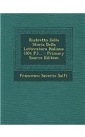 Ristretto Della Storia Della Letteratura Italiana