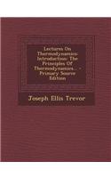 Lectures on Thermodynamics