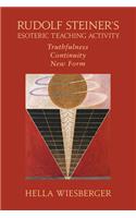 Rudolf Steiner's Esoteric Teaching Activity