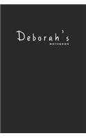 Deborah's notebook: Ideal logbook for women named Deborah