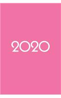 2020 Day A Page Diary Planner Journal Pink Book