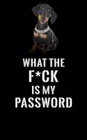 What The F*CK Is My Password, Miniature Dachshund: Password Book Log & Internet Password Organizer, Alphabetical Password Book, password book Miniature Dachshund and Notebook, book with Miniature Dac