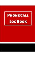 Phone Call Log Book