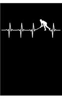 Hockey Player Notebook: Hockey Heartbeat 6 x 9 (A5) Graph Paper Squared Journal Gift for Hockey Players And Hockey Lovers (108 Pages)