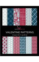 Valentine Patterns: Scrapbooking, Design and Craft Paper, 40 sheets, 12 designs, size 8.5 "x 11", from Natalie Osliver(6 Craft Paper)