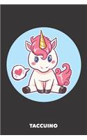 Taccuino: Unicorno carino A5 pagina bianca - 120 pagine per amanti unicorno (nero)