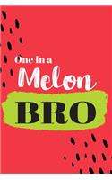 One In a Melon Bro: Cute Family Member Appriciation Diary / Notebook / Journal / Gift Card. Perfect For Birthday or Christmas (6x9 110 blank line pages)