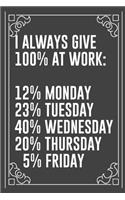 I Always Give 100% at Work