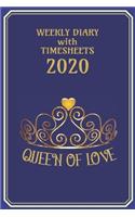 Weekly Diary with TimeSheets 2020