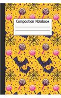 Composition Notebook: Halloween Wide Ruled Journal, Notebook, Diary for Adult Writing -120 Pages - 6 x 9"-