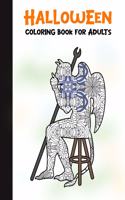 Halloween Coloring Book for Adults: 50 Halloween Illustrations Printed On One Side, Safe For Markers - Fun Craft Activity Gift - Stress Relieving Designs