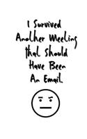 I Survived Another Meeting That Should Have Been An Email.: Stunning Funny Boss Gifts Ruled Paper Notebook Journal - Cute Work Gifts For Coworker Blank Lined Workbook For Employees Boss Women Men Lawyers Stud