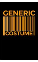 Generic Costume: Journal / Notebook / Diary Gift - 6"x9" - 120 pages - White Lined Paper - Matte Coverr