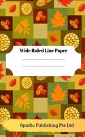 Fall and Thanksgiving Theme Wide Ruled Line Paper