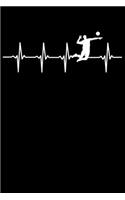 Volleyball Player Notebook: Volleyball Heartbeat 6 x 9 Lined Ruled Journal Gift for Volleyball Players And Beach Volleyball Players (108 Pages)
