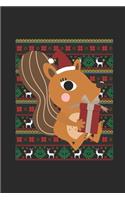 Ugly Christmas - Squirrel: Dotted Bullet Grid Notebook / Journal (6 X 9) - Christmas Gift for Kids, Teens, Mom And Dad