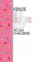 Kenzie: Personalized colorful sprinkles sketchbook with name: One sketch a day for 90 days challenge