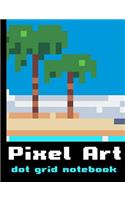 Pixel Art Dot Grid Notebook: 100 Page Double-Sided Dot Grid - Perfect for Drawing 8-Bit Style Art - Create Your Own Gamer Style Adventurer Cube Art - Dots Are 0.2 Inches Apart -