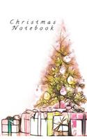 Christmas Notebook: Elegant Christmas Tree - 5.06x7.81 (12.85x19.84cm) Journal/Diary/Lists.