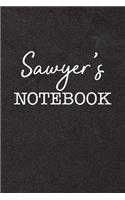 Sawyer's Notebook: Personalized Scrapbook for Men