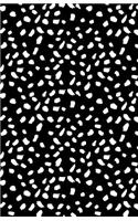 Journal Notebook Abstract Watercolor Dabs White and Black
