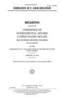 Nomination of C. Louis Kincannon