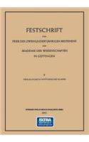 Festschrift Zur Feier Des Zweihundertjährigen Bestehens Der Akademie Der Wissenschaften in Göttingen