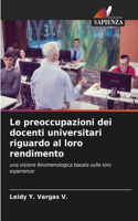 Le preoccupazioni dei docenti universitari riguardo al loro rendimento