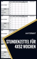 Stundenzettel fur 200+ Wochen: Arbeitsstundennachweis: zur Erfassung von Arbeitszeiten Tagebuch, Stundennachweis fur die Arbeitszeit von Mitarbeitern und Freelancern (German Edition)