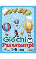 Giochi e Passatempi: attivita per bambini 4-8 anni, Trova le differenze, Labirinti, Parole intrecciate e unisci i puntini, colorazione, traccia lettere e numeri, e più d