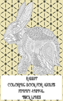 Coloring Book for Adults Funny Animal - Thick Lines - Rabbit