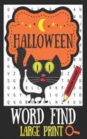 Halloween Word Find Large Print