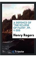 A Defence of the Eclipse of Faith, Pp. 1-205