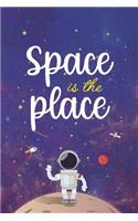 Space Is The Place: Blank Lined Notebook ( Universe ) Purple Pink
