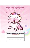 Primary Composition Notebook Grades K-2 Magic Story Paper Journal