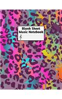 Blank Sheet Music Notebook: Easy Blank Staff Manuscript Book Large 8.5 X 11 Inches Musician Paper Wide 12 Staves Per Page for Piano, Flute, Violin, Guitar, Trumpet, Drums, Cell