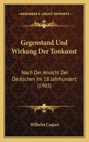Gegenstand Und Wirkung Der Tonkunst