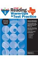 Staar: Reading Warm Ups and Test Practice G5 Workbook