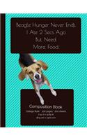 Funny Hungry Beagle Composition Notebook