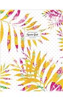 Graph Paper Notebook (Diary, Journal) - Square Grid: Tropical Polka Dot