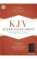 Super Giant Print Reference Bible-KJV: Reference, Black Bonded Leather, Thumb Indexed