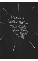 I Survived Another Meeting That Should Have Been An Email.: funny lined notebook Business & Professional Humor