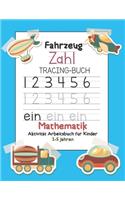 Fahrzeug Zahl Tracing-buch Mathematik Aktivität Arbeitsbuch für Kinder 2-5 Jahren