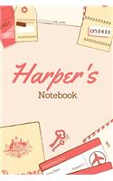 Harper First Name Harper Notebook: Lined Notebook / Journal Gift, 120 Pages, 6x9, Soft Cover, Matte Finish