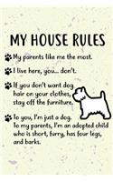 My House Rules: West Highland White Terrier Puppy Dog 2020 2021 Monthly Weekly Planner Calendar Schedule Organizer Appointment Journal Notebook For Dog Owners and P