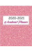 2020-2021 Academic Planner: Pink Glitter, 24 Months Academic Schedule With Insporational Quotes And Holiday.
